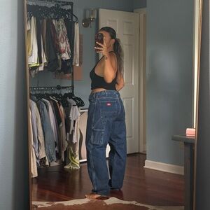 Denim Cargo Pants